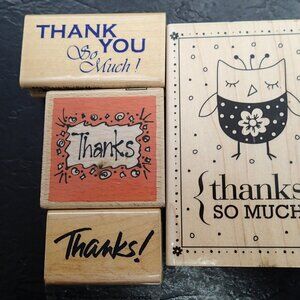 Stampers- set of 4 Thank You